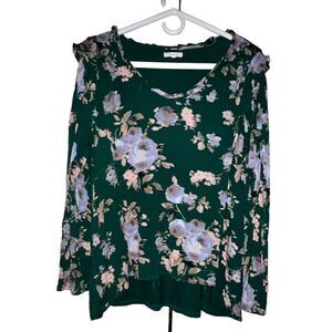 Maurice’s Green Floral Top XL